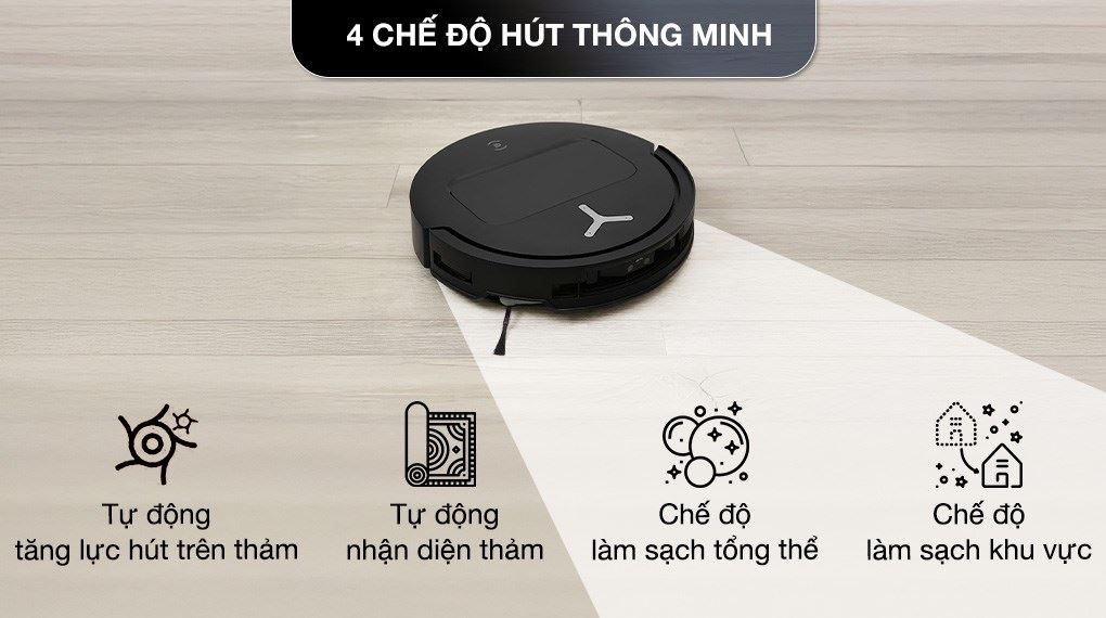 Robot hút bụi lau nhà Ecovacs Deebot T50 Pro OMNI - Đen - Chế độ hút thông minh