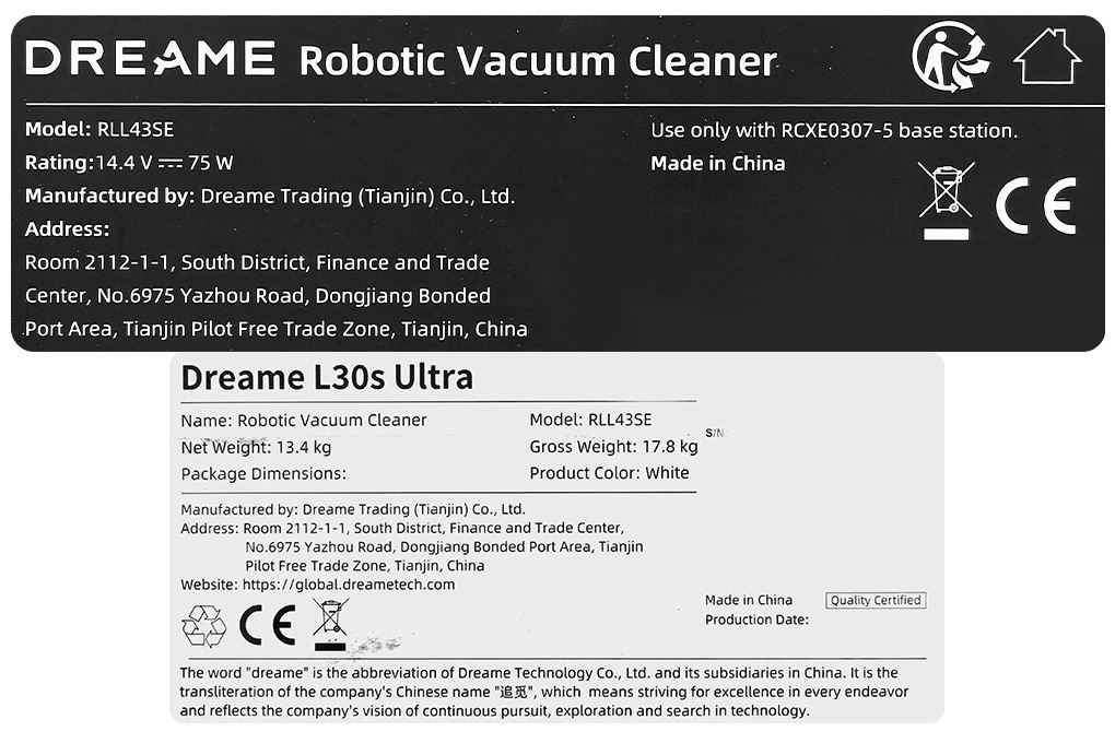 Robot hút bụi lau nhà Dreame L30S Ultra Màu Trắng