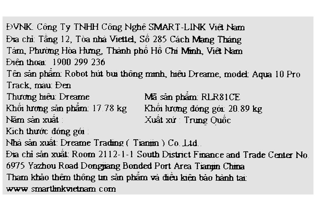 Robot hút bụi lau nhà Dreame Aqua 10 Pro Track - Đen Màu Đen
