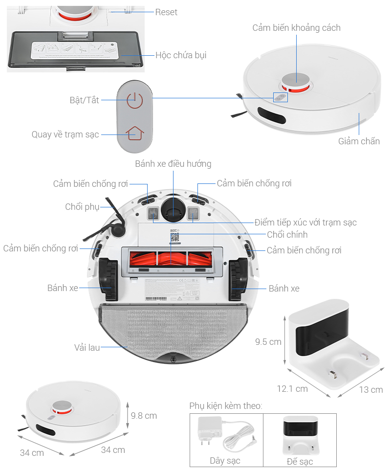 Robot hút bụi lau nhà Xiaomi S40 EU