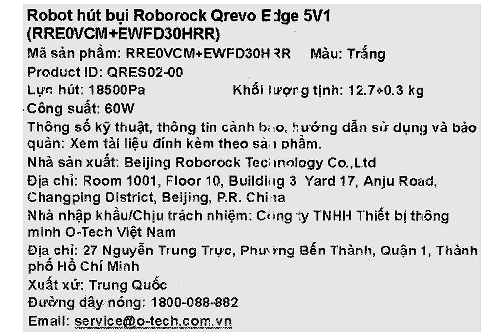 Robot hút bụi lau nhà Roborock Q Revo 5V1 - Trắng Màu Trắng