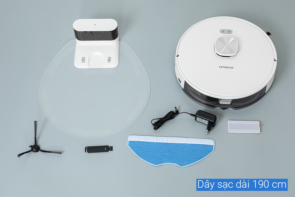 Robot hút bụi lau nhà Hitachi RV-X20P Màu Trắng