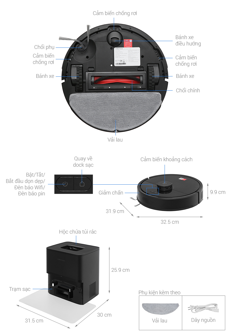 Robot hút bụi lau nhà Roborock Q7 TF+