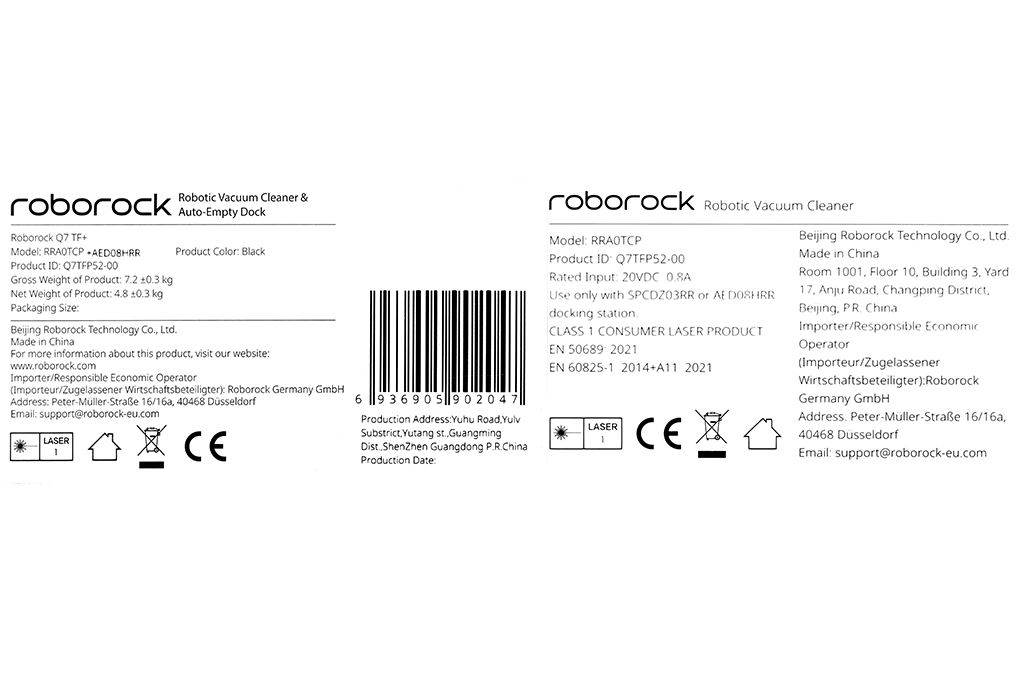 Robot hút bụi lau nhà Roborock Q7 TF+ Màu Đen