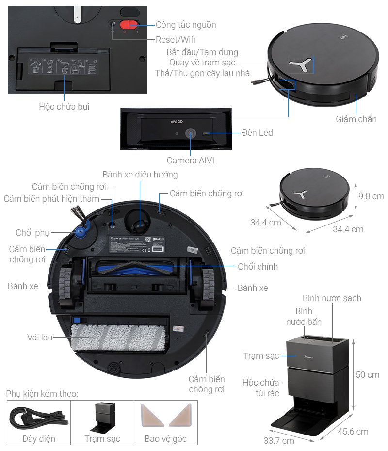 Robot hút bụi lau nhà Ecovacs X11 PRO OMNI