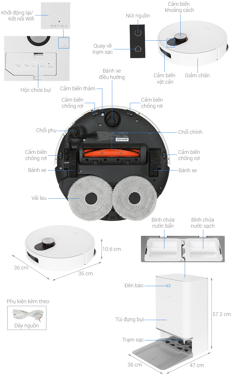 Robot hút bụi lau nhà Xiaomi 5 EU