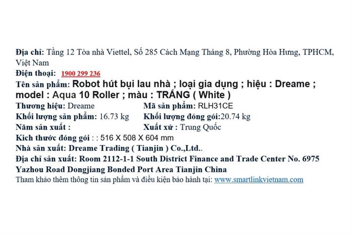 Robot hút bụi lau nhà Dreame Aqua 10 Roller Trắng Màu Trắng