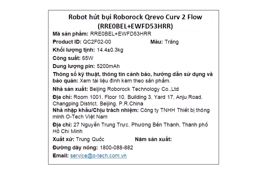 Robot hút bụi Roborock Qrevo Curv 2 Flow - 46