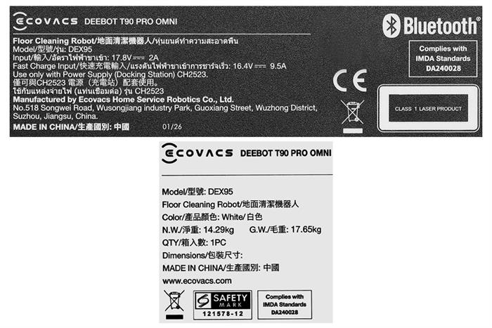 Robot hút bụi lau nhà Ecovacs Deebot T90 PRO OMNI - Trắng Màu Trắng