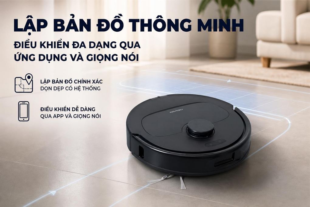 Robot hút bụi lau nhà Roborock QRevo S Pro - Đen Màu Đen