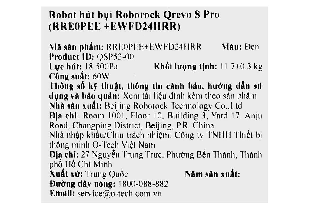 Robot hút bụi lau nhà Roborock QRevo S Pro - Đen Màu Đen