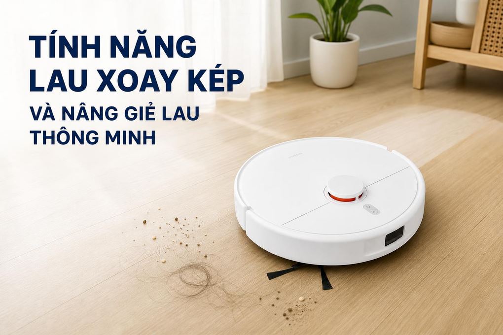 Robot hút bụi lau nhà Xiaomi H50 EU BHR08GUEU Màu Trắng