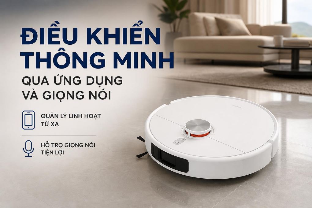 Robot hút bụi lau nhà Xiaomi H50 Pro EU BHR089NEU Màu Trắng