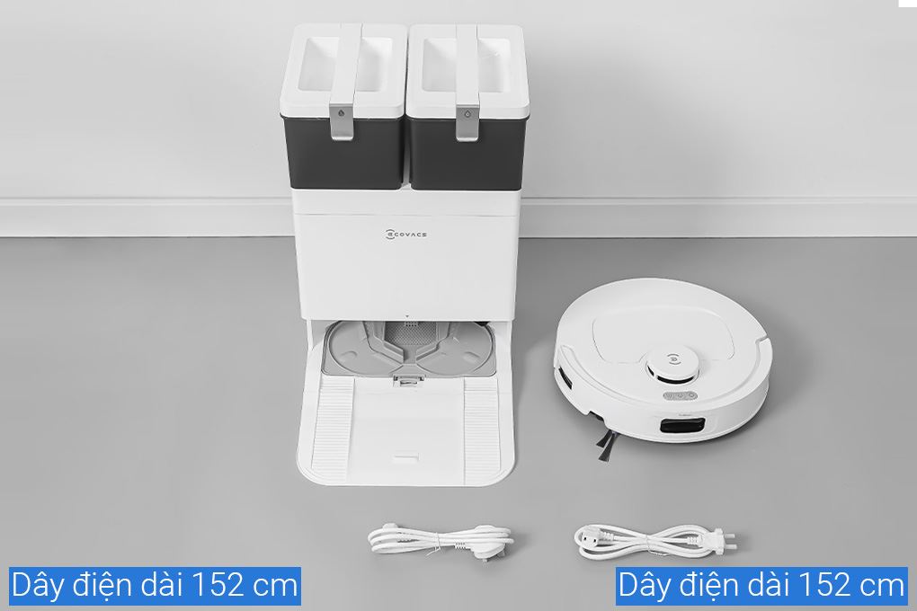 Robot hút bụi lau nhà Ecovacs T30C Prime Omni Trắng Màu Trắng