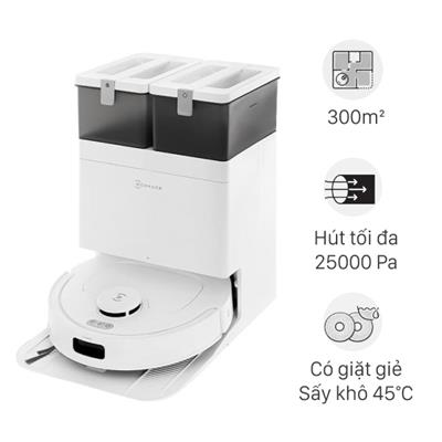 Robot hút bụi lau nhà Ecovacs T30C Prime Omni Trắng