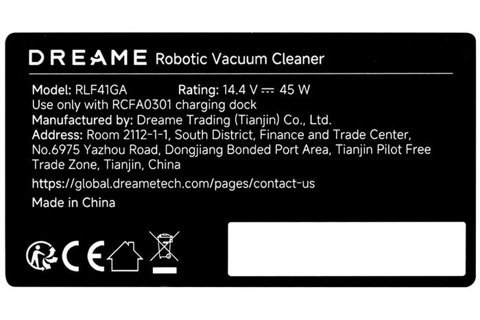 Robot hút bụi lau nhà Dreame F20 Màu Đen