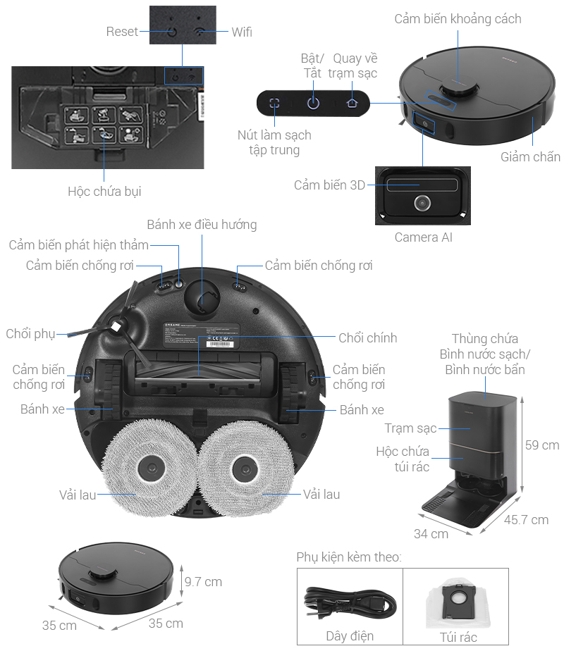 Robot hút bụi lau nhà Dreame L10s Ultra Heat