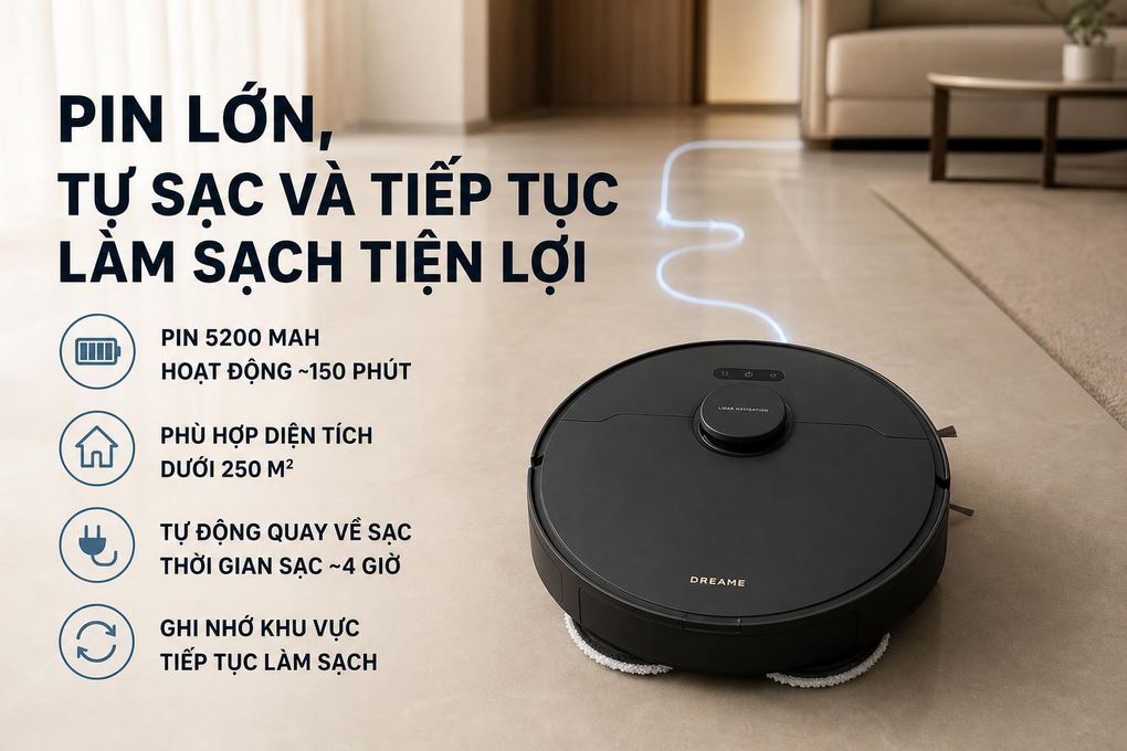 Robot hút bụi lau nhà Dreame L10s Ultra Heat Màu Đen
