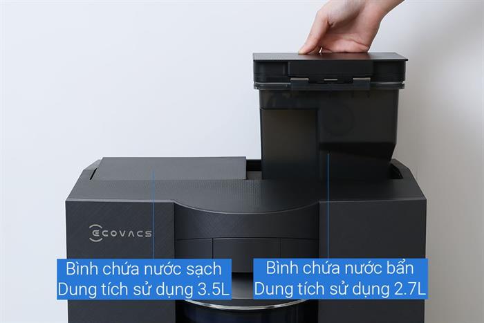 Robot hút bụi lau nhà Ecovacs X12 OMNICYCLONE Màu Đen