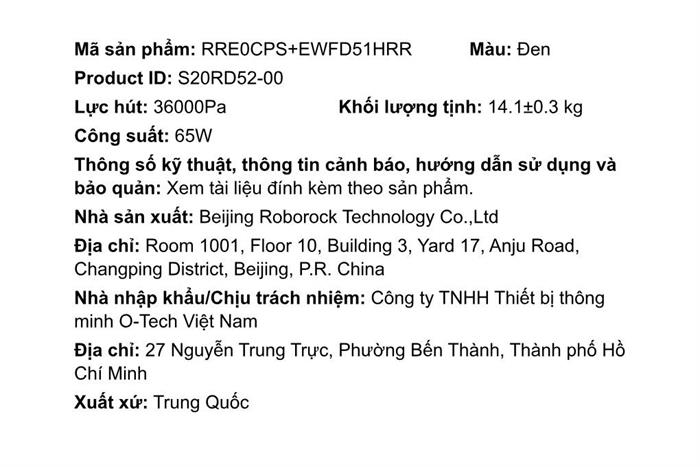 Robot hút bụi lau nhà Roborock Saros 20 Auto - Đen Màu Đen