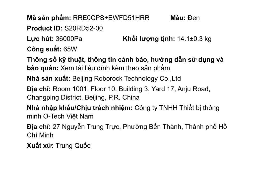Robot hút bụi lau nhà Roborock Saros 20 Auto - Đen Màu Đen