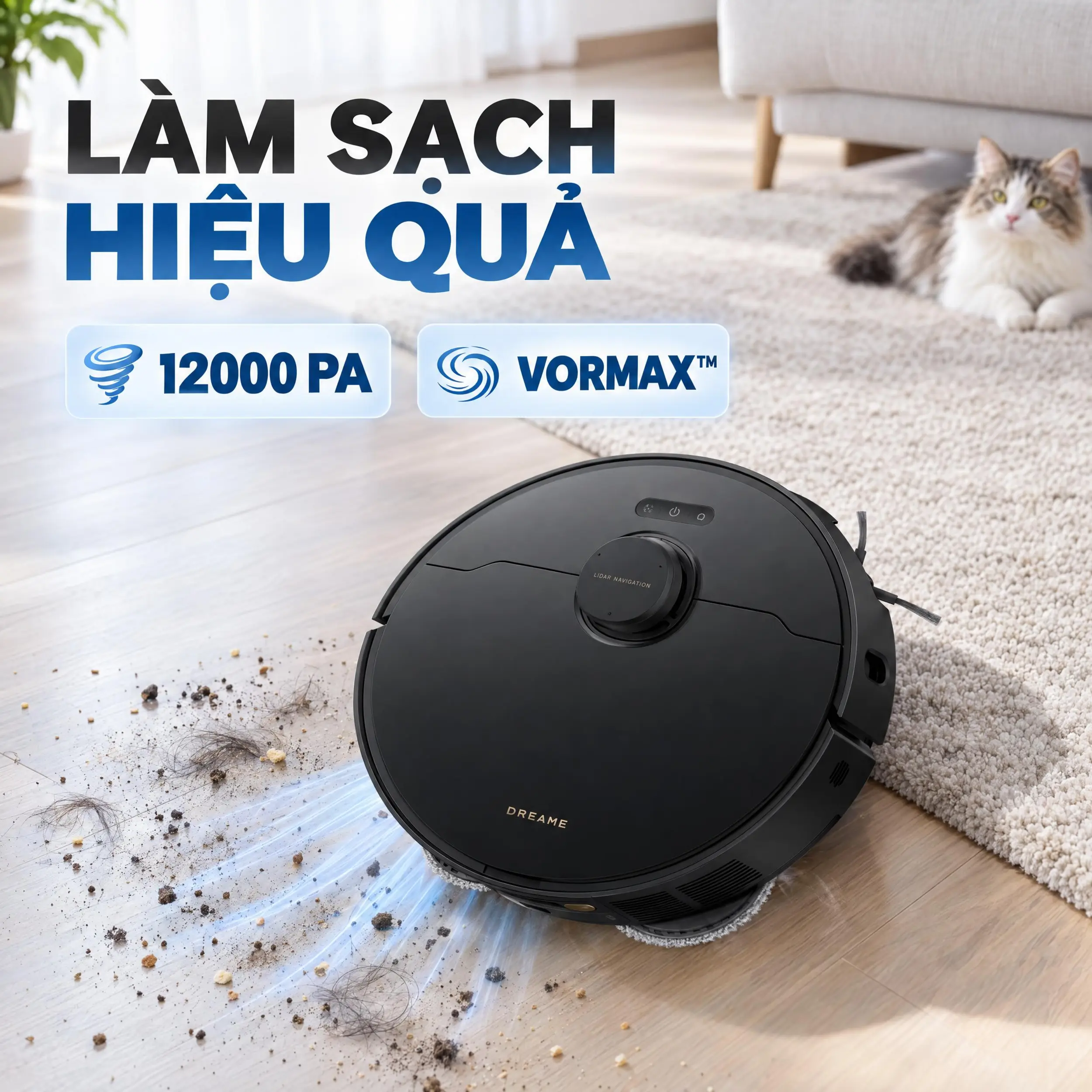 Robot hút bụi lau nhà Dreame L10s Ultra (Gen 3) - Lực hút
