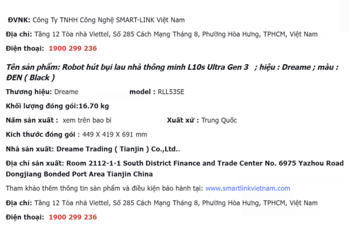 Robot hút bụi lau nhà Dreame L10s Ultra (Gen 3) Màu Trắng