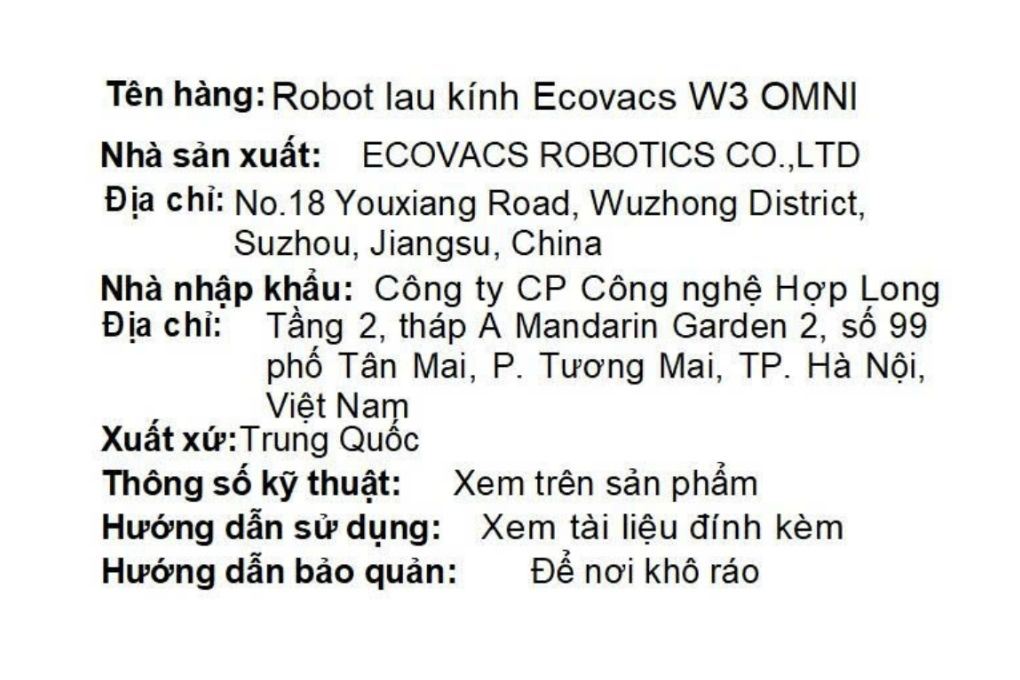 Robot lau kính Ecovacs W3 OMNI Màu Xám