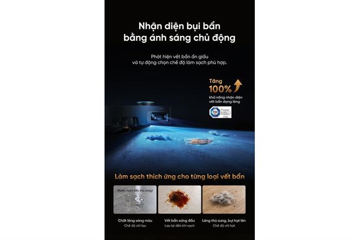 Robot hút bụi lau nhà Dreame X60 Ultra Extreme Đen Màu Đen
