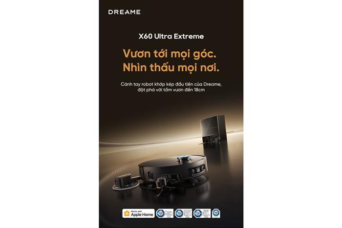 Robot hút bụi lau nhà Dreame X60 Ultra Extreme Đen Màu Đen