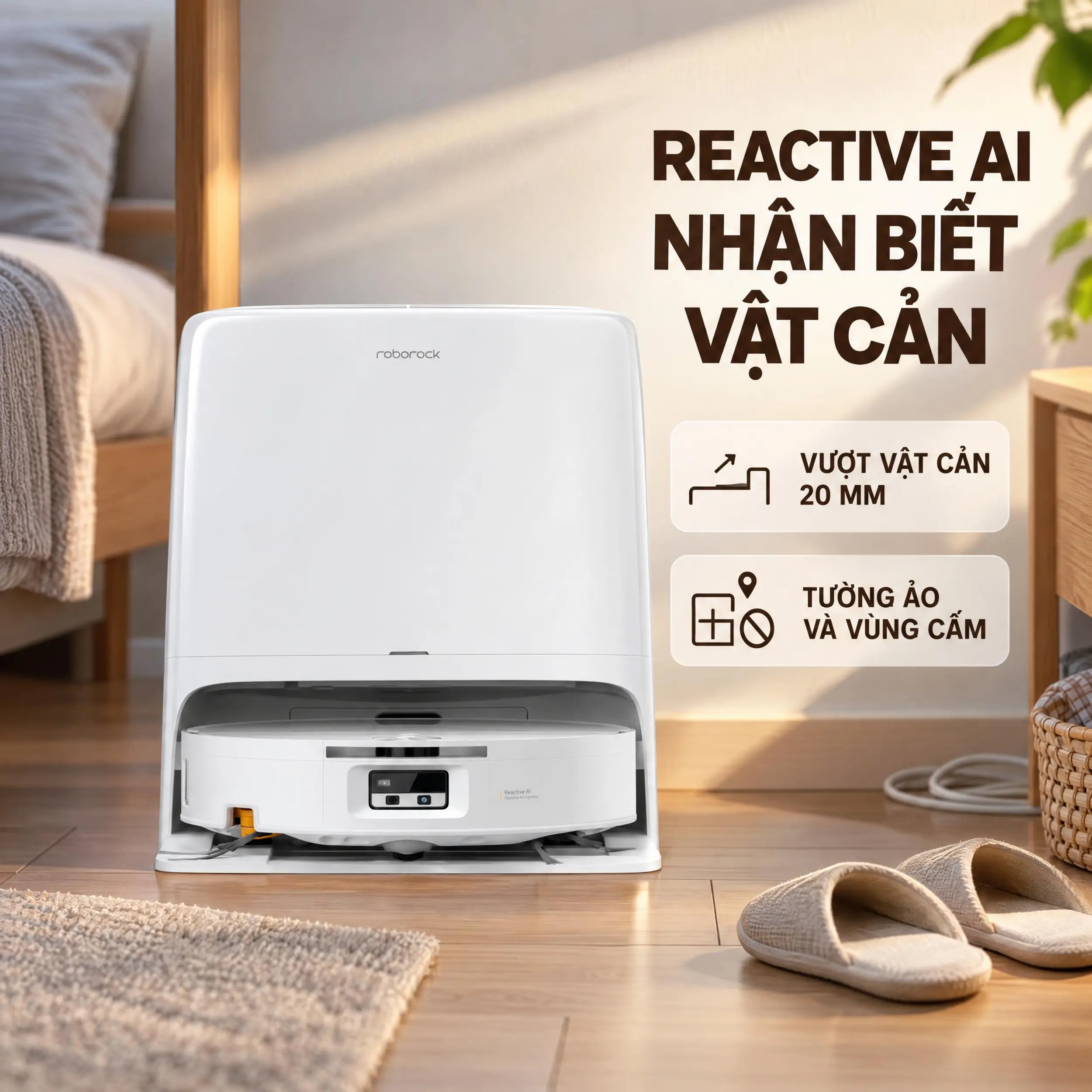 Robot hút bụi lau nhà Roborock Qrevo Edge 2 Flow (RRE0BEC+EWFD69HRR) Màu Trắng
