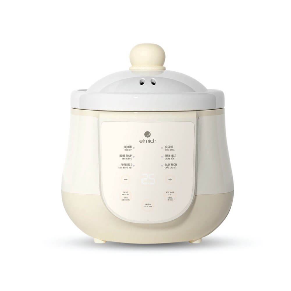 Nồi nấu chậm Elmich 1 lít SCE-8524OL Màu Trắng
