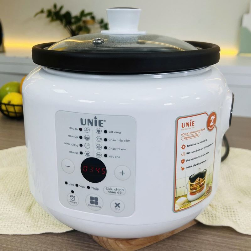 Nồi nấu chậm Unie 2 lít USC208 Màu Trắng