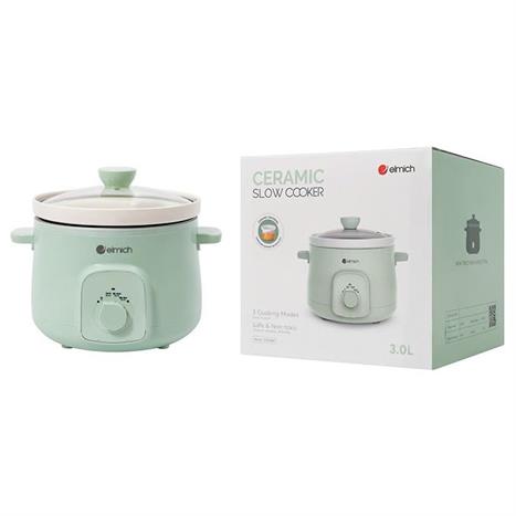 Nồi nấu chậm Elmich 3 lít SCE0489 Màu Xanh mint
