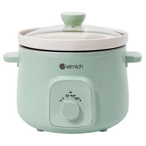 Nồi nấu chậm Elmich 3 lít SCE0489 Màu Xanh mint