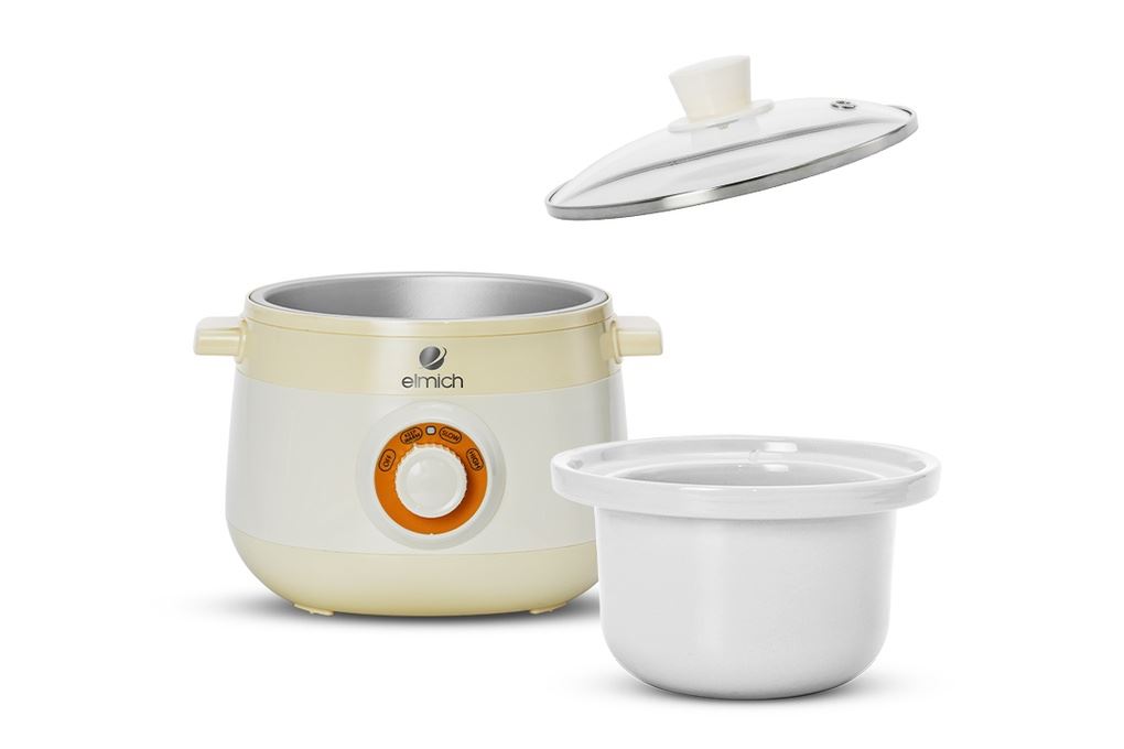 Nồi nấu chậm Elmich 2 lít SCE-8525 Màu Màu be