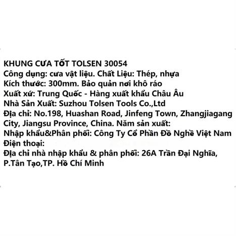 Cưa cầm tay 300 mm Tolsen 30054