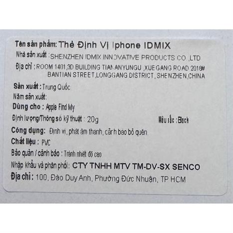 Thiết bị định vị thông minh IDMIX Màu Đen