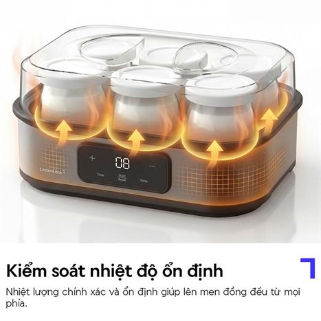 Máy làm sữa chua Lock&Lock EJY213GRY Màu Xám