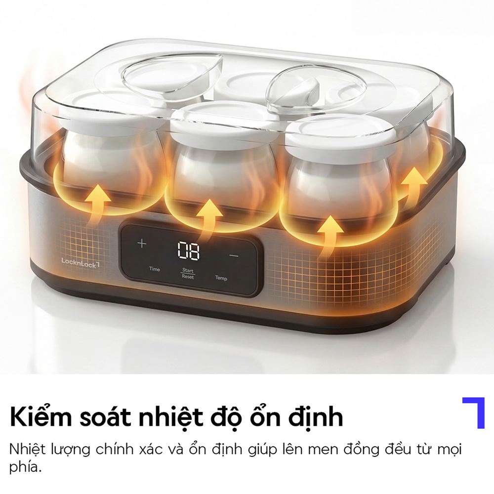 Máy làm sữa chua Lock&Lock EJY213GRY Màu Xám
