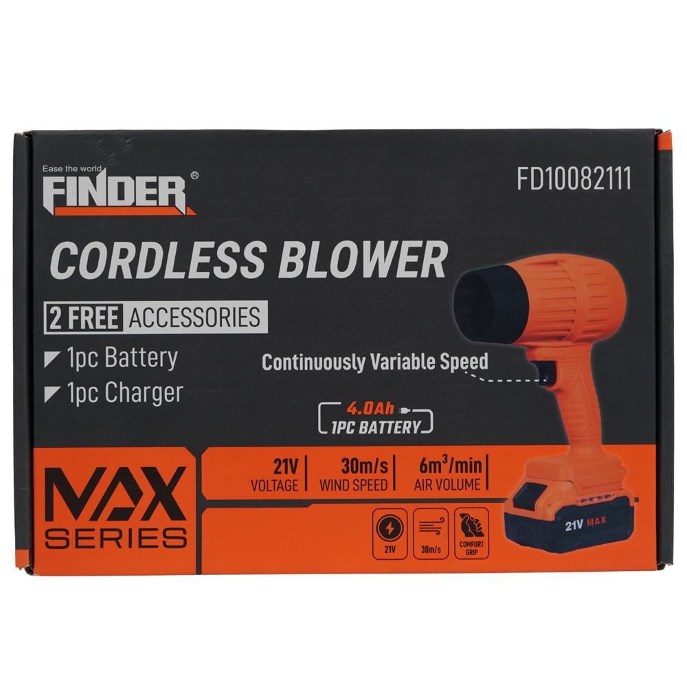 Máy thổi bụi dùng pin Finder 21V FD10082111 Màu Đen - Cam