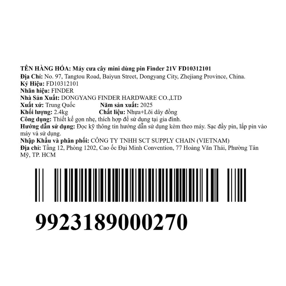 Máy cưa mini Finder 21V FD10312101 Màu Đen - Cam