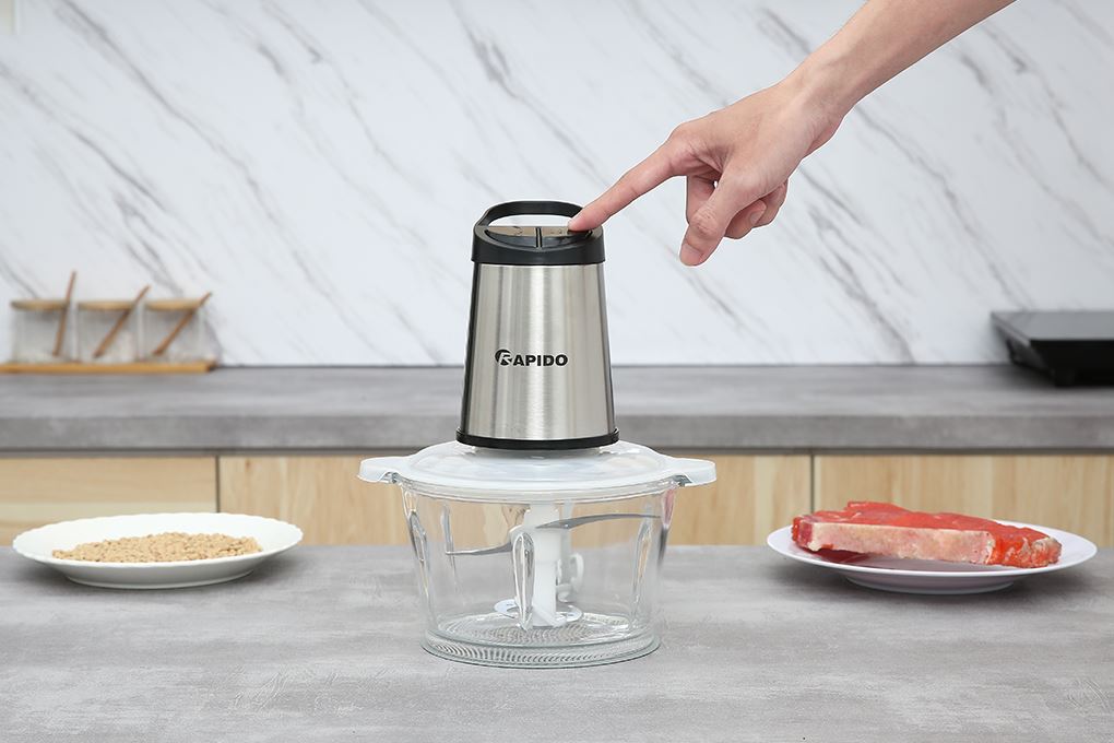 Máy xay thịt đa năng Rapido RMC-300 2 lít Màu Bạc Inox