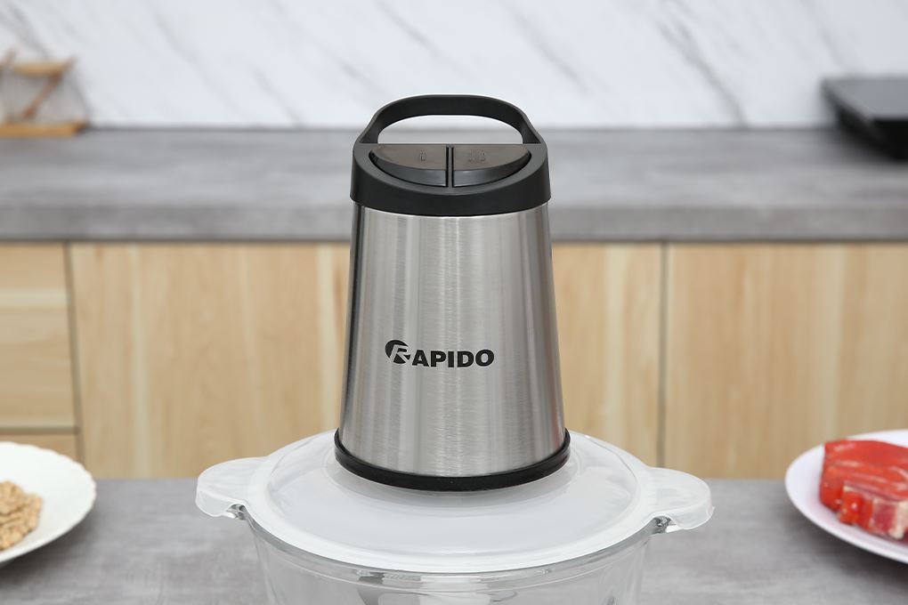 Máy xay thịt đa năng Rapido RMC-300 2 lít Màu Bạc Inox