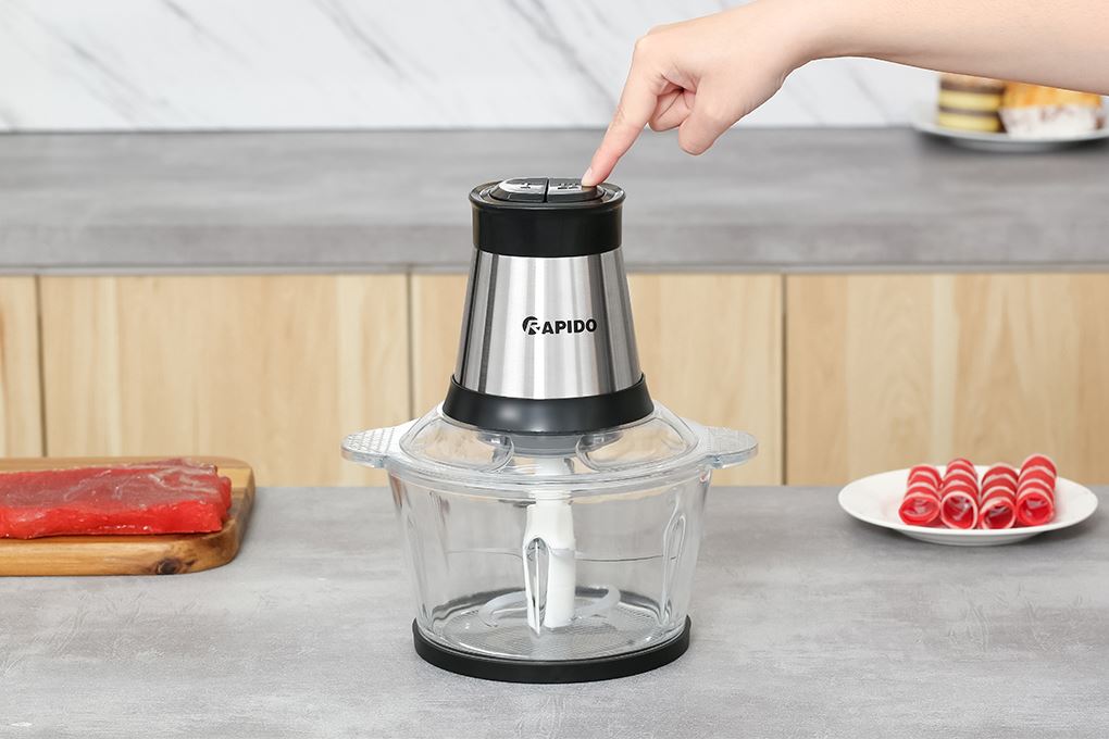 Máy xay thịt đa năng Rapido RMC-300D4 2 lít Màu Bạc Inox