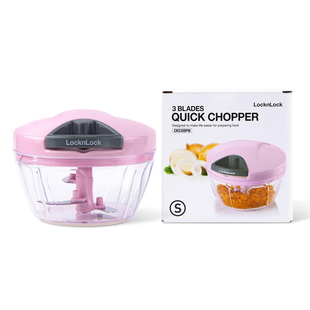 Dụng cụ băm rau củ quả Lock&Lock CKS308PIK 0.4 lít Màu Hồng
