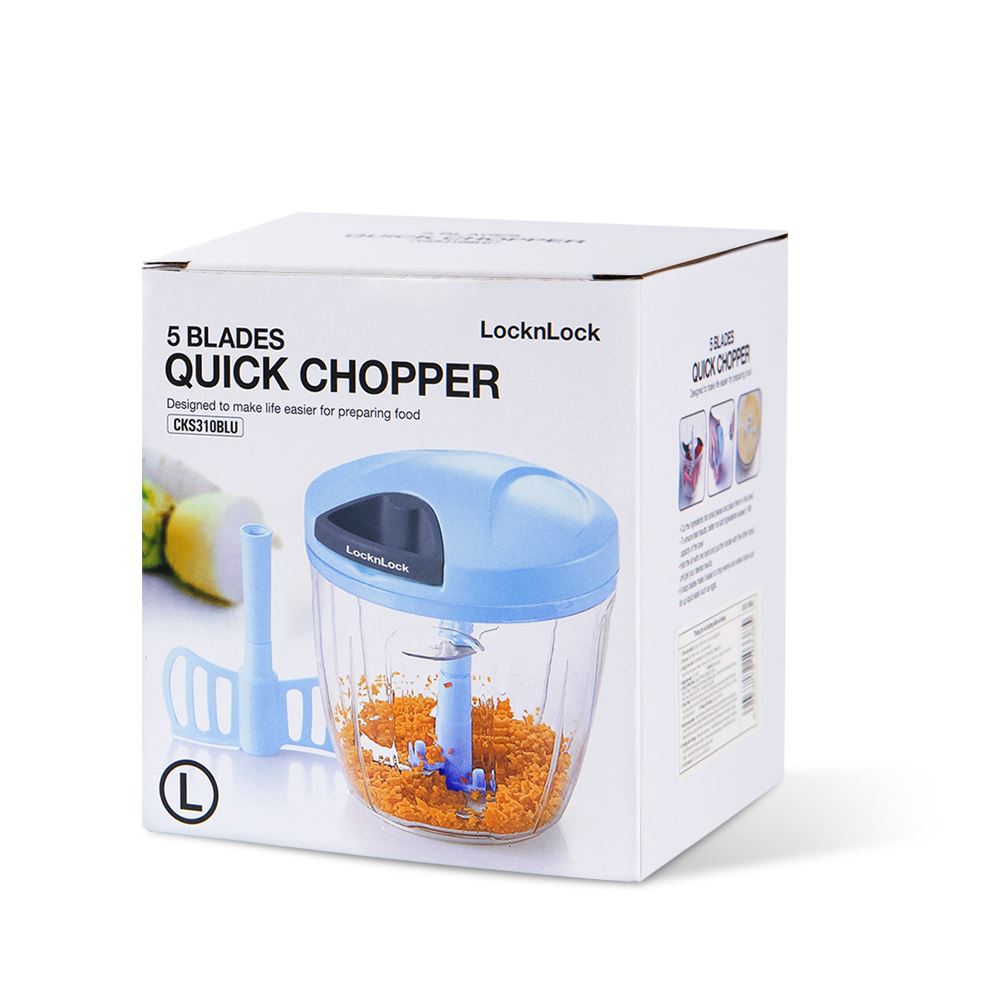 Dụng cụ băm rau củ quả Lock&Lock CKS310BLU 0.9 lít Màu Xanh