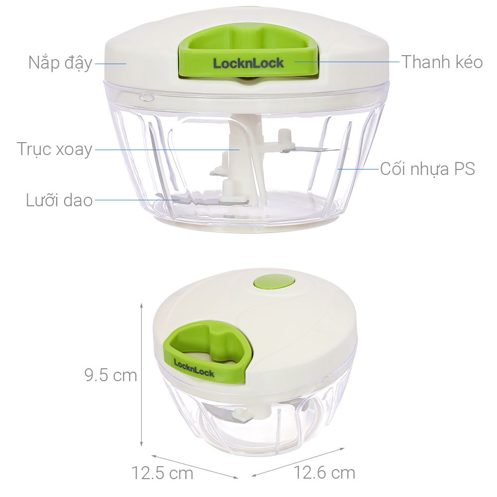 Dụng cụ băm rau củ quả Lock&Lock CKS302 0.4 lít