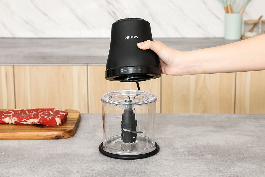 Máy xay thịt đa năng Philips HR1501/00 1 lít Màu Đen