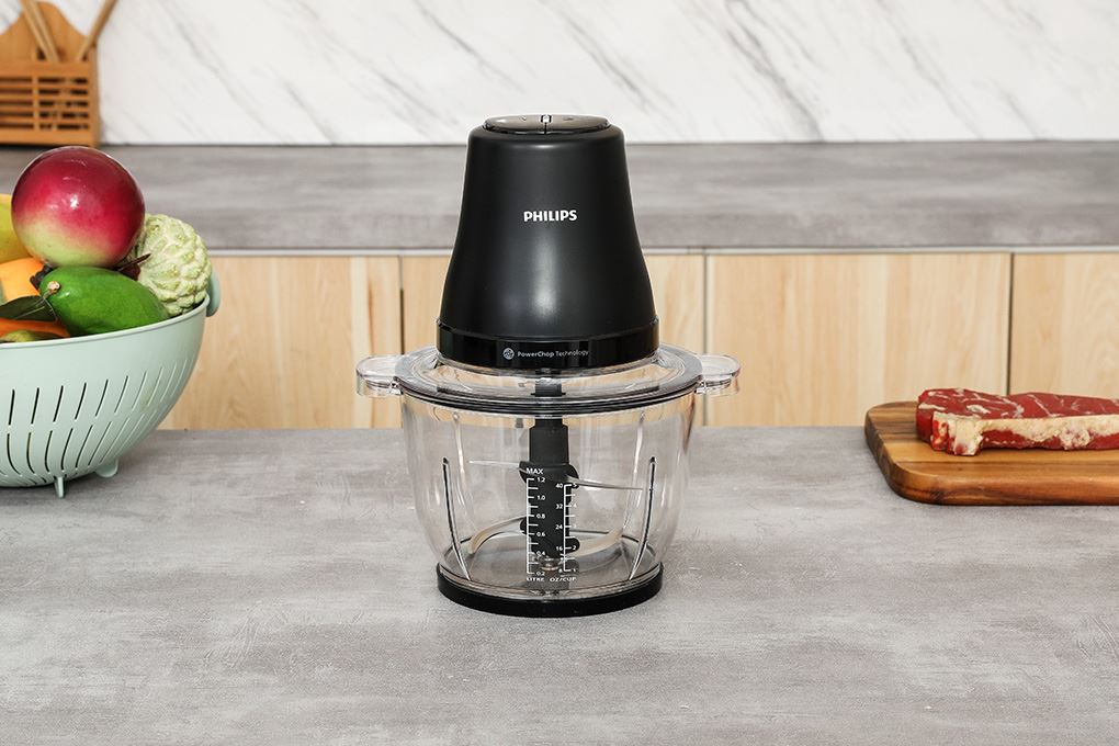 Máy xay thịt đa năng Philips HR1502/00 2 lít Màu Đen